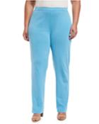 Basic Straight-leg Knit Pants,