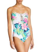 Fleur De Flora Lace-up One-piece