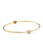 18k Gold Stardust Double Oval Bangle