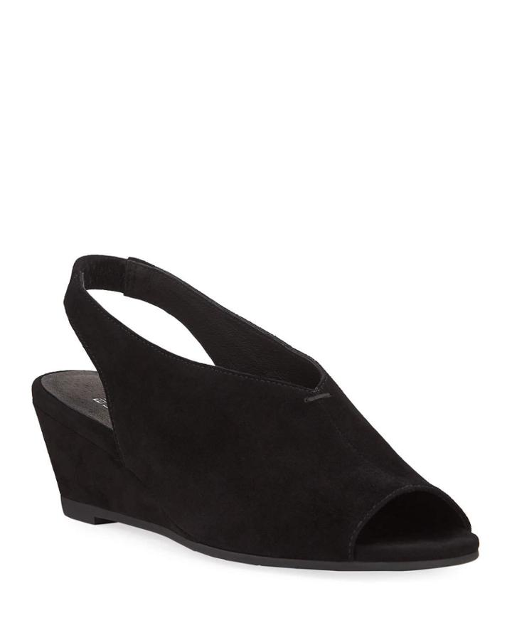 Clay Suede Slingback Wedge