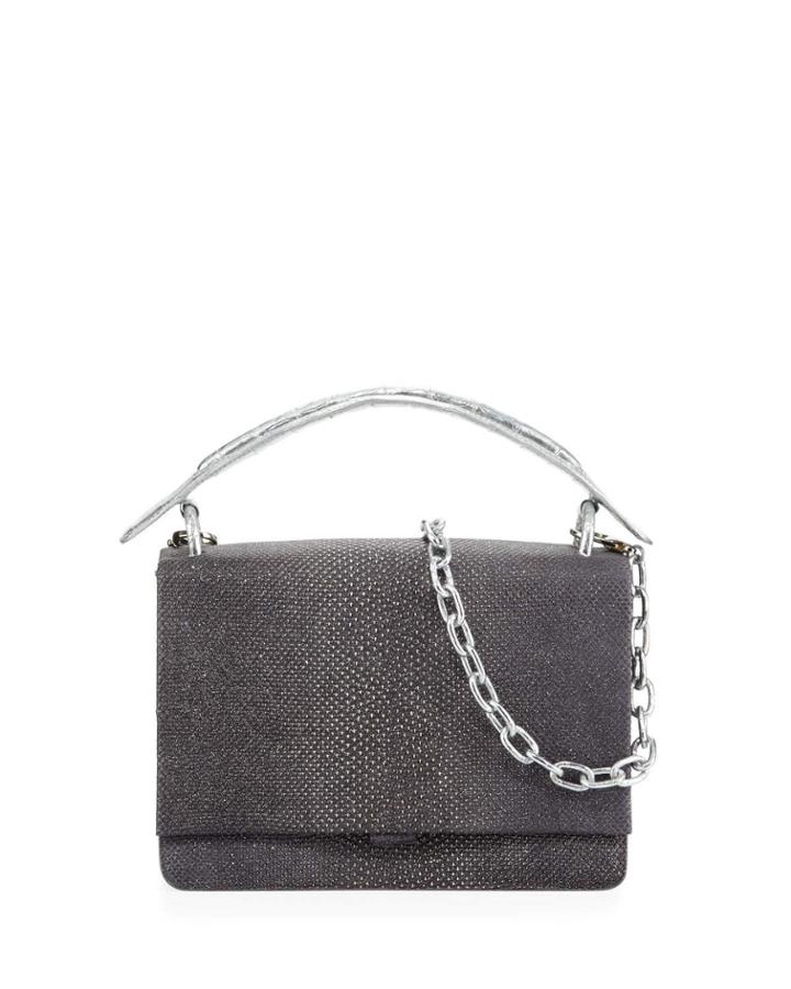 Divino Small Snakeskin Top Handle Bag
