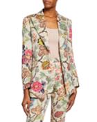 Cloque Floral Blazer