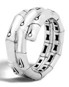 Bamboo Sterling Silver Double-coil Ring,
