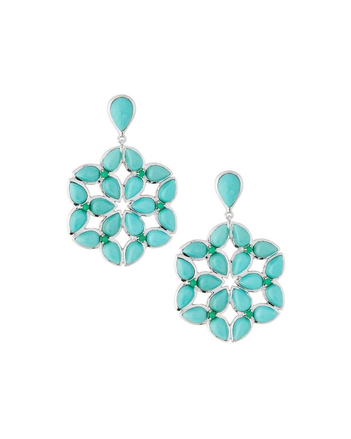 Kaleidoscope Earrings, Blue/green