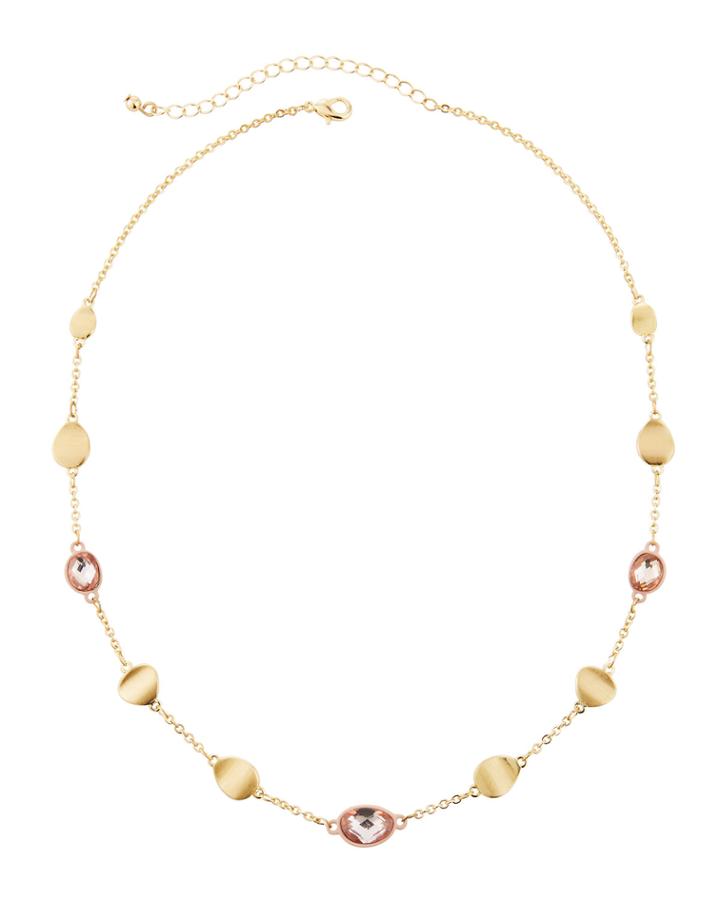 Multi-stone & Disc Necklace