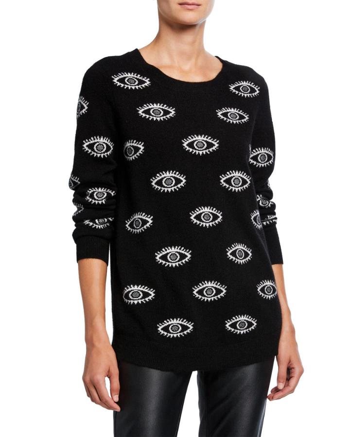 Evil Eye Intarsia Cashmere