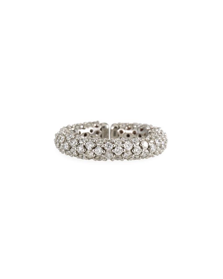 14k White Gold Shared-prong Diamond Ring