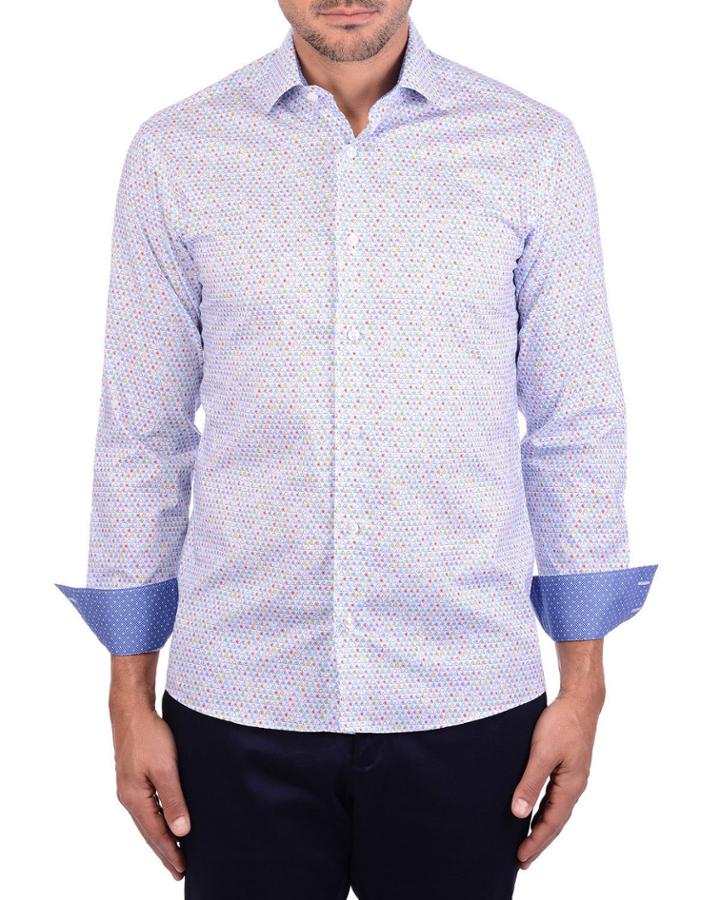 Men's Geometric Poplin