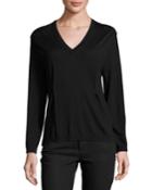 V-neck Rockstud Pintuck