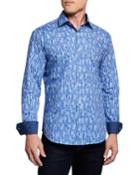 Men's Shaped-fit Geo-print Woven