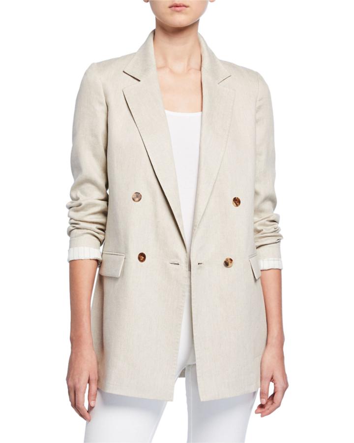 Britton Bespoke Weave Double-breasted Jacket