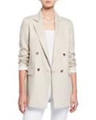 Britton Bespoke Weave Double-breasted Jacket