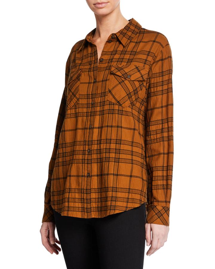 Boyfriend For Life Button-front Plaid