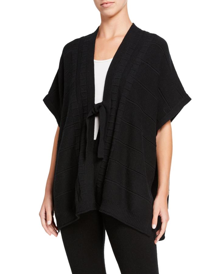 Ottoman-stitch Cashmere Cape