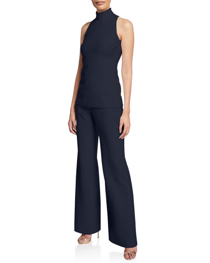 Gardenia Two-piece Sleeveless Crepe Top & Pant