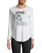 Wine On The Rocks Long-sleeve Graphic Tee