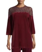 Petite Velvet Tunic W/