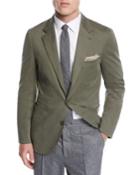 Men's Patch-pocket Cotton Blazer Jacket