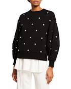 Strapless Button-front Cotton Shirt W/ Tail Hem