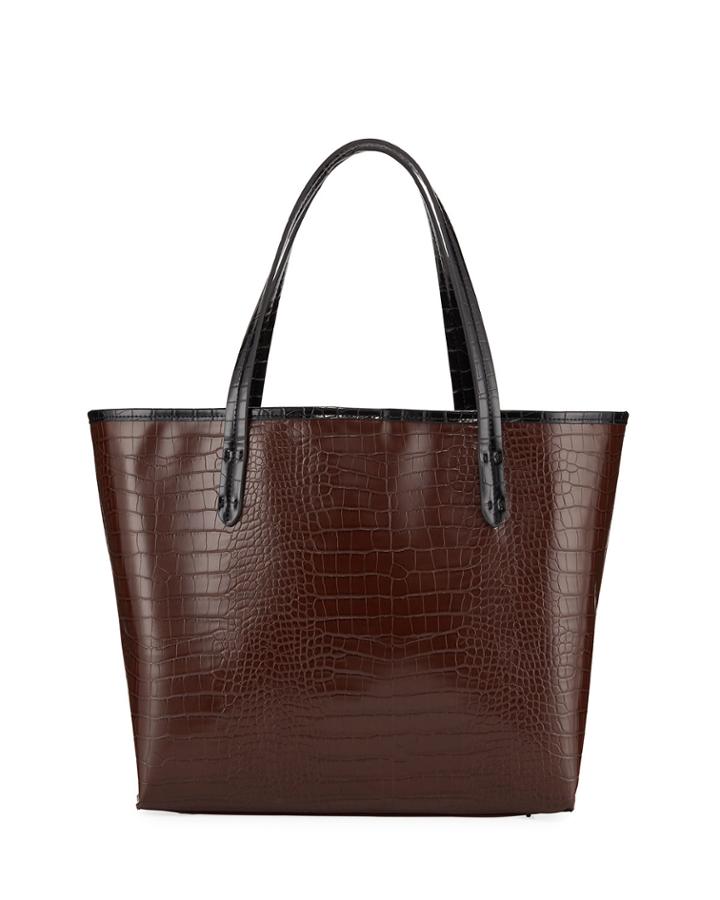 Mock-croc Shopper Tote Bag