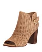 Easton Perforated Open-toe Bootie