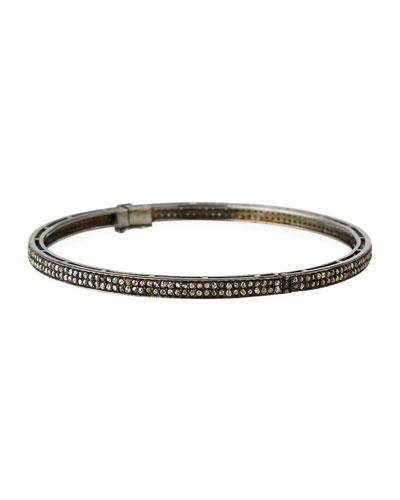Pav&eacute; Champagne Diamond Hinged Bangle