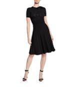 Embellished Fit-and-flare Dress