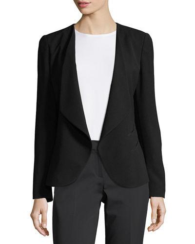 Becca Open-front Crepe Jacket