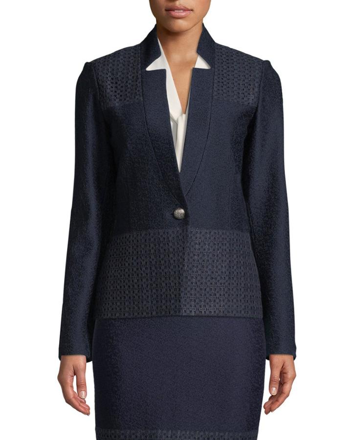 Caris Knit Lace-trim Jacket