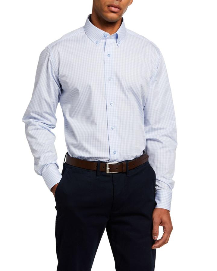 Men's Modern Fit Gingham Check