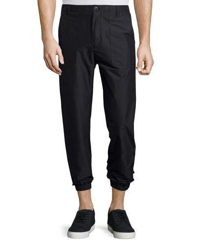 Flat-front Combo Jogger Pants