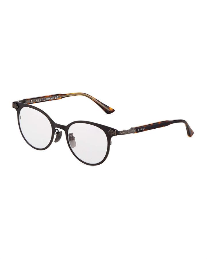Men's Round Metal/acetate Optical Glasses