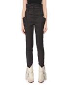 Karen High-waist Skinny-leg Stretch Pinstripe Pants