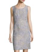 Rosalind Embossed Sheath Dress,