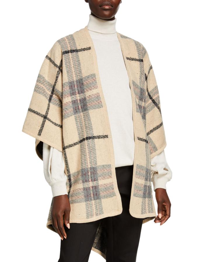 Plaid Ruana