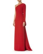 One-shoulder Draped-back