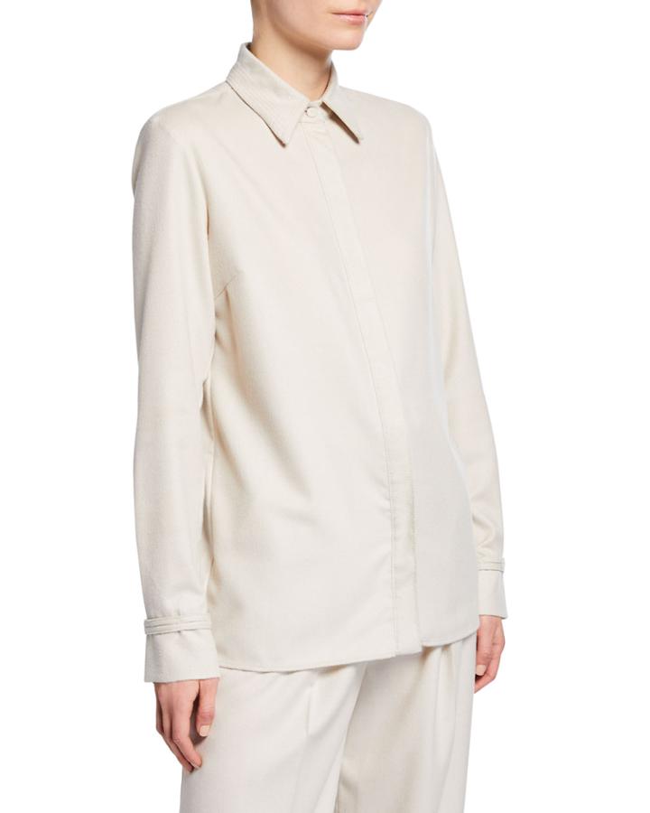Cruz Cashmere Button-front