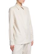 Cruz Cashmere Button-front