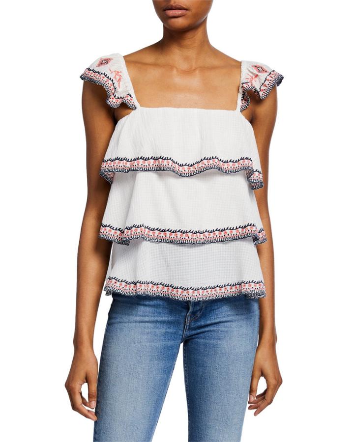Embroidered Ruffle Layer
