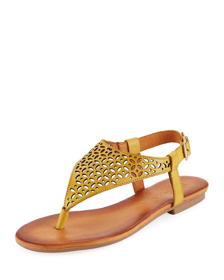Bamboo Cutout Thong Sandal,
