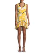Simonet Floral Flounce High-low Dress