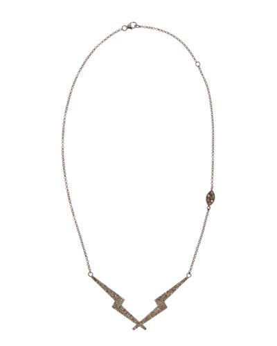 Diamond Lightning Bolt Pendant Necklace