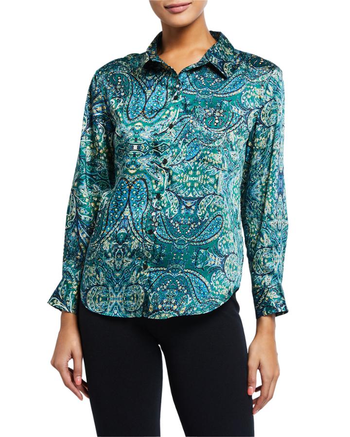 Galiana Paisley-print Button-down