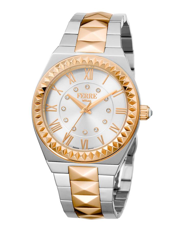 Women's 36mm Stainless Steel Spike Watch With Bracelet, Rose/steel