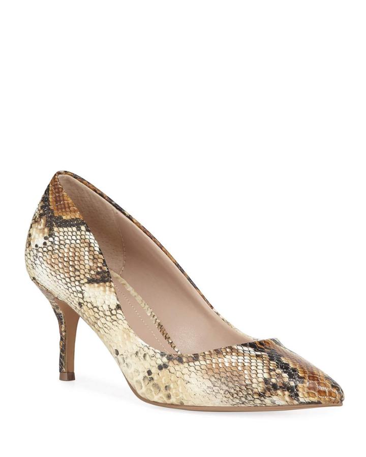 Angelica Snake-embossed Pumps