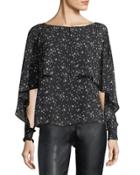 Celestial-print Flutter Top