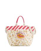 Amuse Me Popcorn Tote Bag, Cream/multi