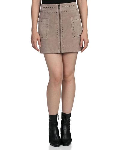 Stud-trim Suede