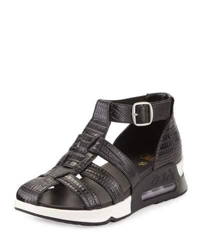 Lula Lizard-embossed Caged