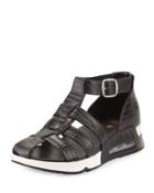 Lula Lizard-embossed Caged